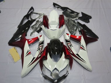08-10 Rosso Bianco Nero GSXR 600-750 Carena Moto