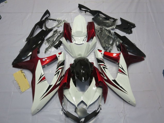 08-10 Rosso Bianco Nero GSXR 600-750 Carena Moto 08-10 Rosso Bianco Nero GSXR 600-750 Carena Moto