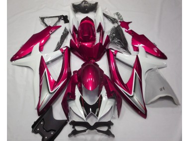 08-10 Rosso Lucido & Bianco GSXR 600-750 Carena Moto