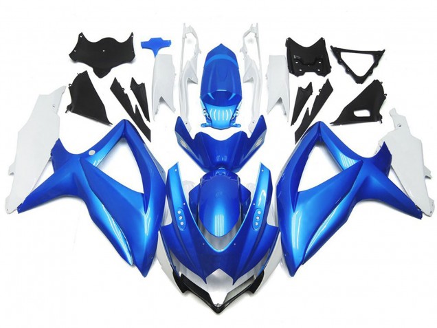 08-10 Stile Personalizzato Azzurro & Bianco GSXR 600-750 Carena Moto 08-10 Stile Personalizzato Azzurro & Bianco GSXR 600-750 Carena Moto