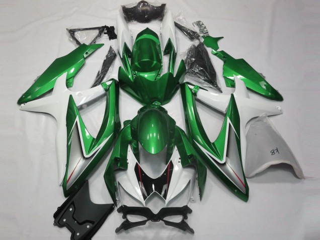 08-10 Verde Lucido & Bianco GSXR 600-750 Carena Moto 08-10 Verde Lucido & Bianco GSXR 600-750 Carena Moto