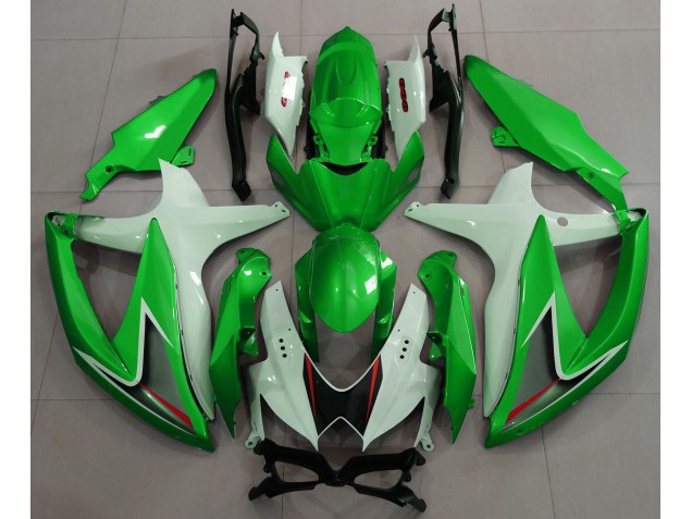 08-10 Verde Lucido & Bianco GSXR 600-750 Carena Moto 08-10 Verde Lucido & Bianco GSXR 600-750 Carena Moto