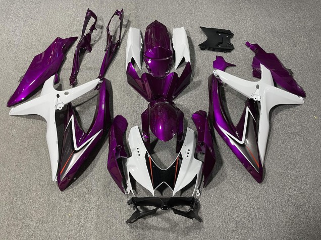 08-10 Viola Lucido & Bianco GSXR 600-750 Carena Moto 08-10 Viola Lucido & Bianco GSXR 600-750 Carena Moto