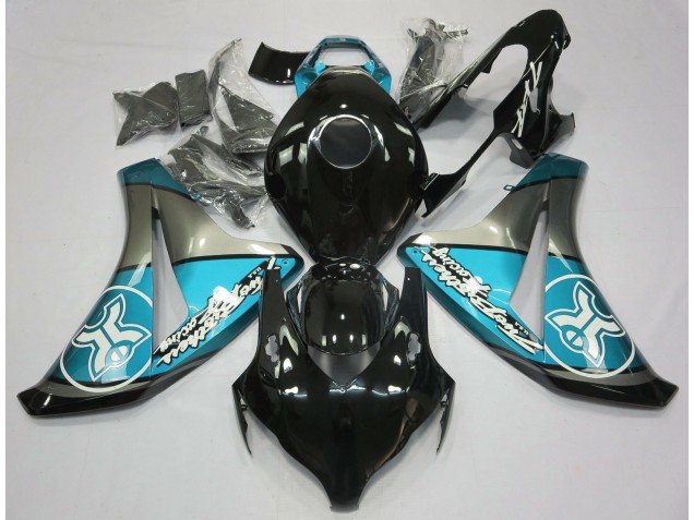 08-11 Azzurro Su Nero Personalizzato CBR1000RR Carena Moto 08-11 Azzurro Su Nero Personalizzato CBR1000RR Carena Moto