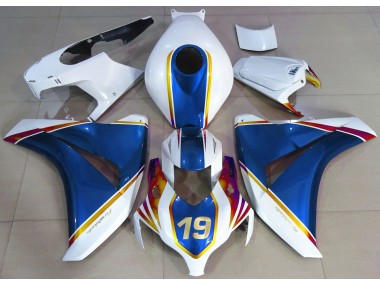 08-11 Blu Lucido & Bianco CBR1000RR Carena Moto