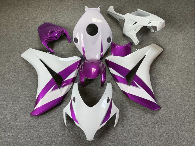 08-11 Finiture Bianche & Viola Lucide CBR1000RR Carena Moto 08-11 Finiture Bianche & Viola Lucide CBR1000RR Carena Moto