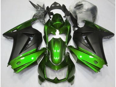 08-12 Verde & Nero Opaco Ninja 250 Carena Moto
