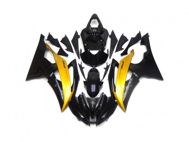 08-16 Nero & Oro Lucido R6 Carena Moto 08-16 Nero & Oro Lucido R6 Carena Moto