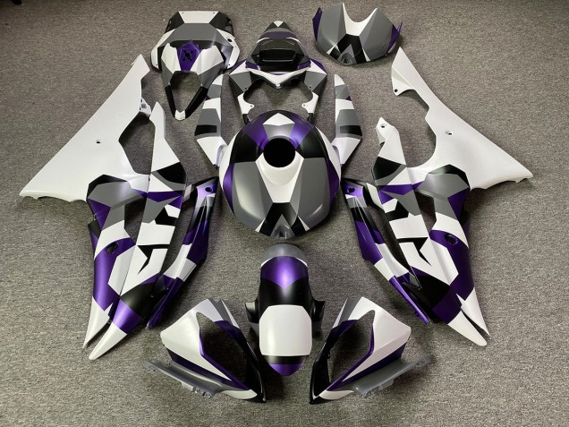 08-16 Neve Viola Mistica Camo R6 Carena Moto 08-16 Neve Viola Mistica Camo R6 Carena Moto
