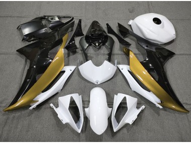 08-16 Oro Personalizzato In Bianco & Nero R6 Carena Moto