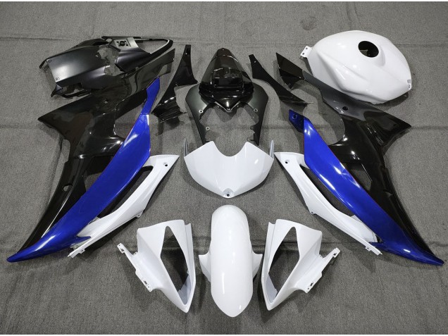 08-16 Personalizzato Blu Nero & Bianco R6 Carena Moto 08-16 Personalizzato Blu Nero & Bianco R6 Carena Moto