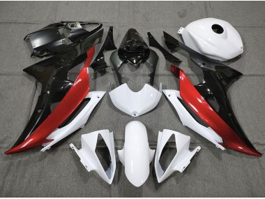 08-16 Rosso Bianco & Nero Personalizzato R6 Carena Moto