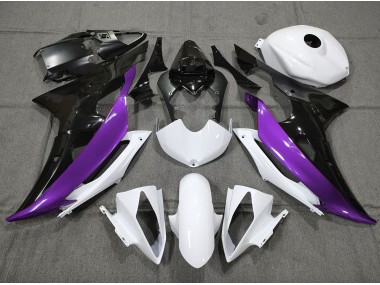 08-16 Viola Personalizzato In Bianco & Nero R6 Carena Moto