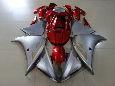 09-11 Argento Opaco & Rosso Lucido R1 Carena Moto