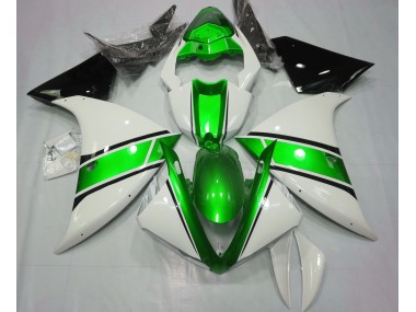 09-11 Bianco Lucido & Verde Metallizzato R1 Carena Moto