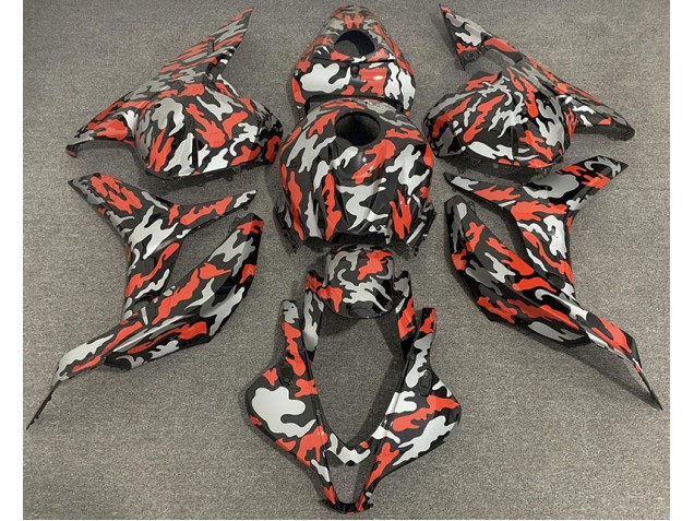 09-12 Rosso Grigio Camo CBR600RR Carena Moto 09-12 Rosso Grigio Camo CBR600RR Carena Moto