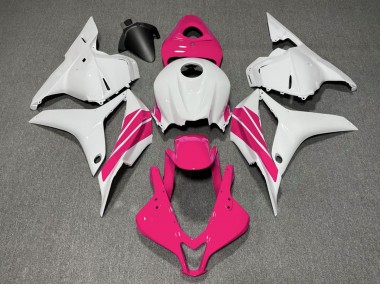 09-12 Striscia Laterale Rosa & Bianca CBR600RR Carena Moto