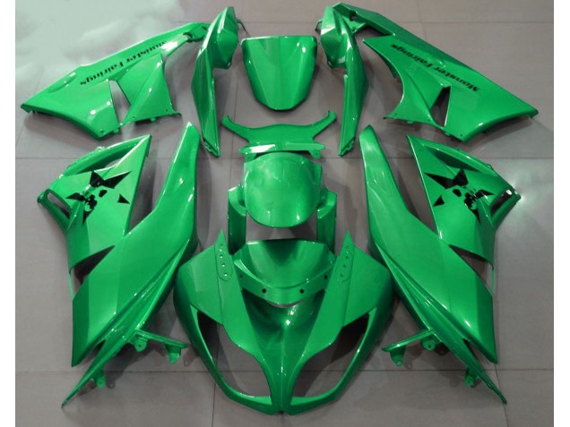 09-12 Verde Lucido & Loghi Personalizzati ZX6R Carena Moto 09-12 Verde Lucido & Loghi Personalizzati ZX6R Carena Moto