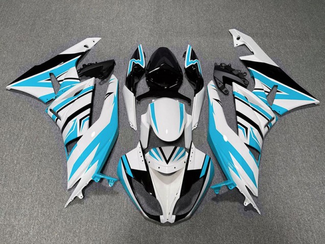 09-12 Zag Azzurro Bianco & Nero ZX6R Carena Moto 09-12 Zag Azzurro Bianco & Nero ZX6R Carena Moto