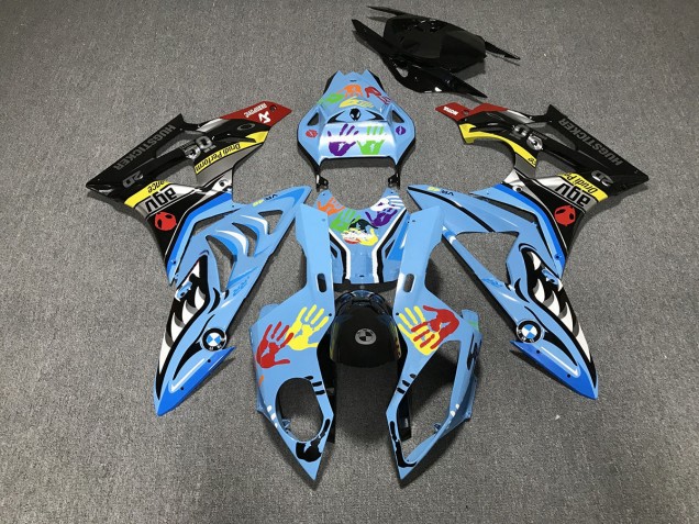 09-14 Alieno Blu & Bianco S1000RR Carena Moto 09-14 Alieno Blu & Bianco S1000RR Carena Moto