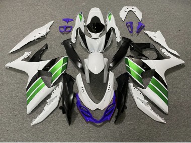 09-16 Bianco Lucido Verde Nero & Viola GSXR 1000 Carena Moto