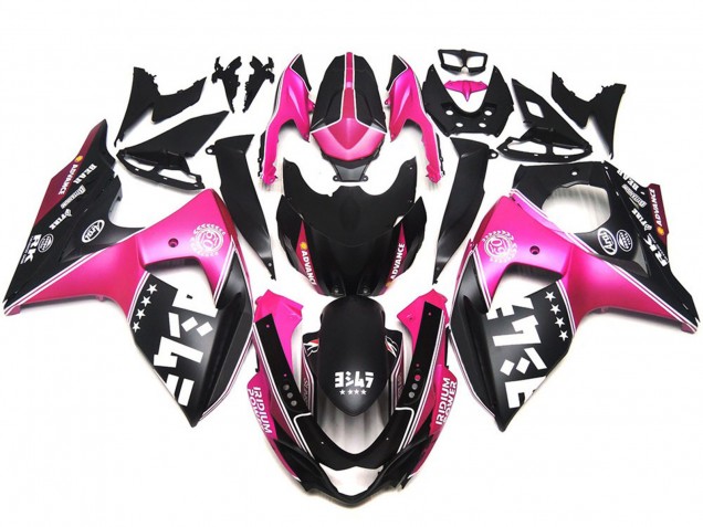 09-16 Loghi Personalizzati Rosa Opaco GSXR 1000 Carena Moto 09-16 Loghi Personalizzati Rosa Opaco GSXR 1000 Carena Moto