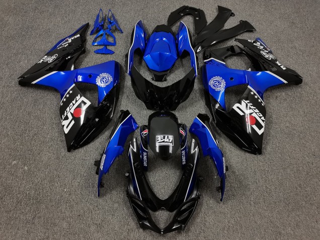 09-16 Nero & Blu Con Loghi Personalizzati GSXR 1000 Carena Moto 09-16 Nero & Blu Con Loghi Personalizzati GSXR 1000 Carena Moto