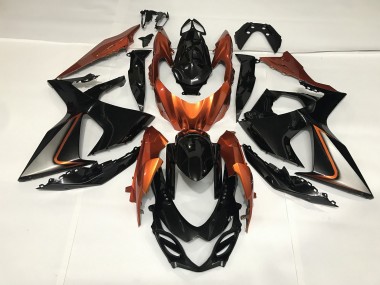 09-16 Nero Lucido & Arancione Lucido GSXR 1000 Carena Moto
