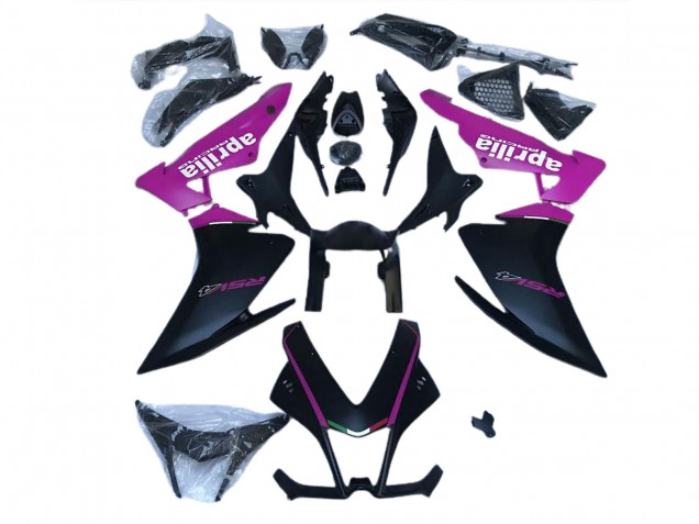 10-15 Nero Opaco & Rosa RSV4 1000 Carena Moto 10-15 Nero Opaco & Rosa RSV4 1000 Carena Moto