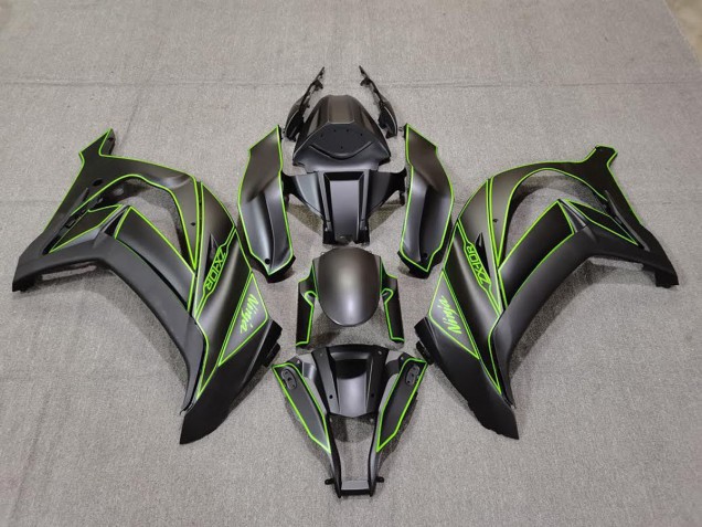 11-15 Fodera Nera Opaca & Verde ZX10R Carena Moto 11-15 Fodera Nera Opaca & Verde ZX10R Carena Moto