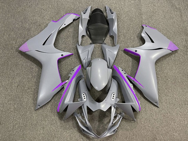 11-24 Accenti Grigio Nardo Opaco & Viola GSXR 600-750 Carena Moto 11-24 Accenti Grigio Nardo Opaco & Viola GSXR 600-750 Carena Moto