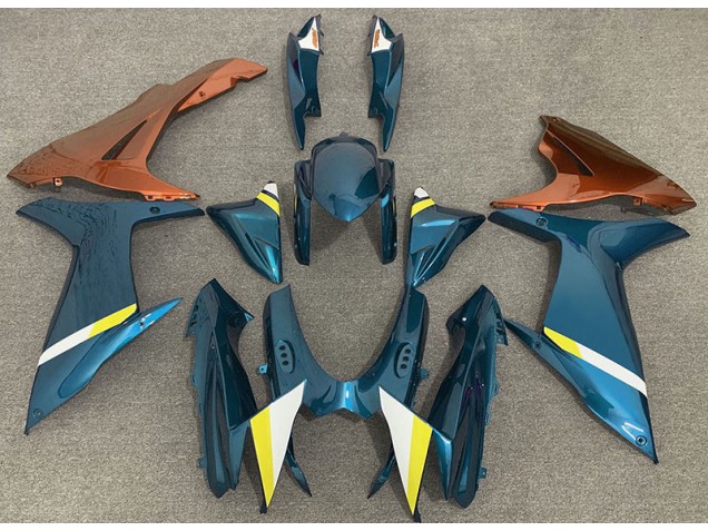 11-24 Lucentezza Azzurro & Arancione GSXR 600-750 Carena Moto 11-24 Lucentezza Azzurro & Arancione GSXR 600-750 Carena Moto