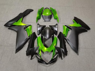 11-24 Nero Opaco & Verde GSXR 600-750 Carena Moto
