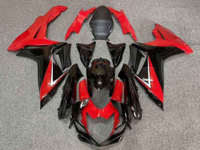 11-24 Rosso Intenso & Nero Lucido GSXR 600-750 Carena Moto 11-24 Rosso Intenso & Nero Lucido GSXR 600-750 Carena Moto
