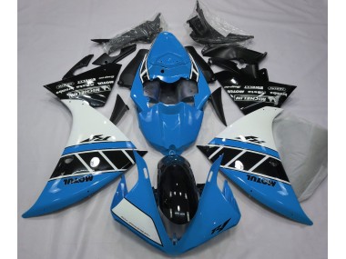 12-14 Azzurro Lucido Bianco & Nero R1 Carena Moto