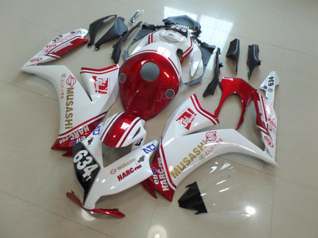 12-16 634 Bianco & Rosso CBR1000RR Carena Moto 12-16 634 Bianco & Rosso CBR1000RR Carena Moto