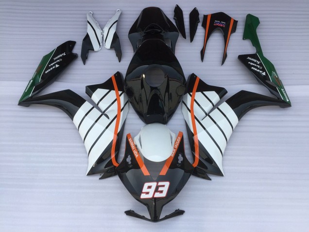 12-16 93 Baracuda Bianco & Nero CBR1000RR Carena Moto 12-16 93 Baracuda Bianco & Nero CBR1000RR Carena Moto