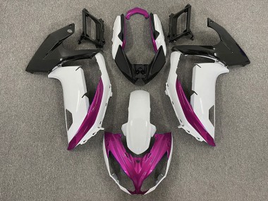 12-16 Bianco Lucido & Magenta Ninja 650R Carena Moto