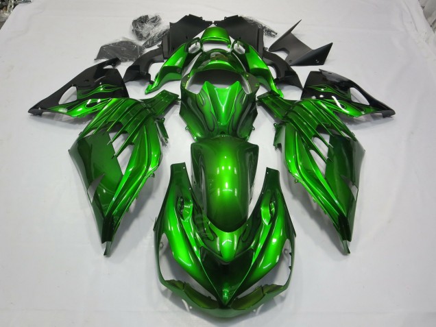 12-21 Verde Nero ZX14R Carena Moto 12-21 Verde Nero ZX14R Carena Moto