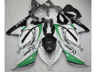 13-18 Bianco Lucido & Verde Ninja 300 Carena Moto