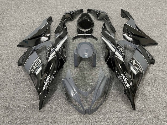 13-18 Grigio Lucido & Nero ZX6R Carena Moto 13-18 Grigio Lucido & Nero ZX6R Carena Moto