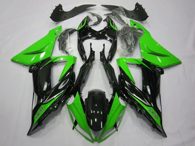 13-18 Nero Lucido Tinta Unita Verde ZX6R Carena Moto 13-18 Nero Lucido Tinta Unita Verde ZX6R Carena Moto