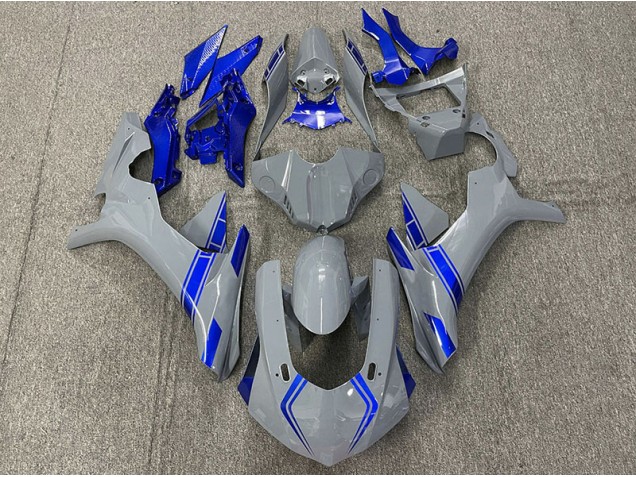 15-19 Accenti Nardo Grigio & Blu R1 Carena Moto 15-19 Accenti Nardo Grigio & Blu R1 Carena Moto