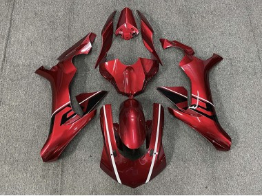 15-19 Accenti Rosso Intenso & Bianco & Nero R1 Carena Moto
