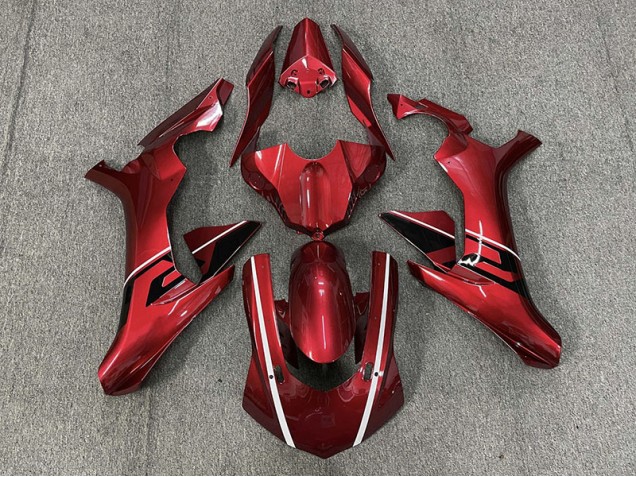 15-19 Accenti Rosso Intenso & Bianco & Nero R1 Carena Moto 15-19 Accenti Rosso Intenso & Bianco & Nero R1 Carena Moto
