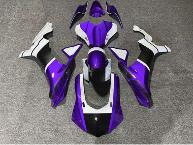 15-19 Accenti Viola & Fibra Di Carbonio R1 Carena Moto