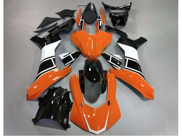 15-19 Arancio Lucido Bianco & Nero R1 Carena Moto 15-19 Arancio Lucido Bianco & Nero R1 Carena Moto