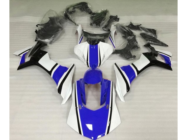 15-19 Bianco Lucido Blu & Nero R1 Carena Moto 15-19 Bianco Lucido Blu & Nero R1 Carena Moto