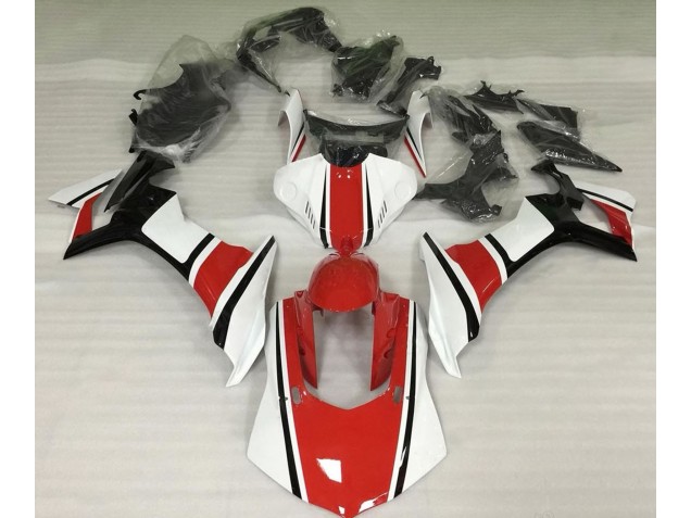 15-19 Bianco Lucido Rosso & Nero R1 Carena Moto 15-19 Bianco Lucido Rosso & Nero R1 Carena Moto