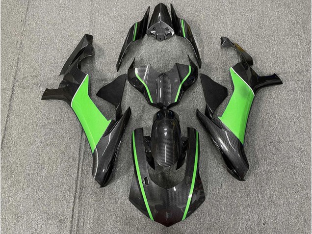 15-19 Fibra Di Carbonio & Verde R1 Carena Moto 15-19 Fibra Di Carbonio & Verde R1 Carena Moto